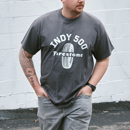 Classic Indy Tee in Charcoal