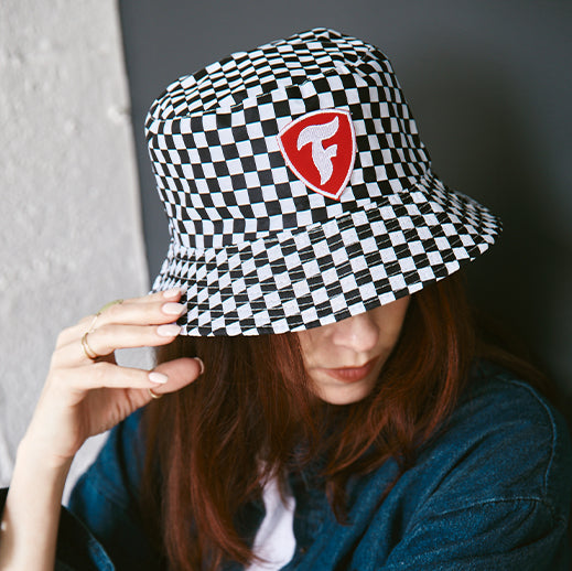 Victory Bucket Hat in Black Check