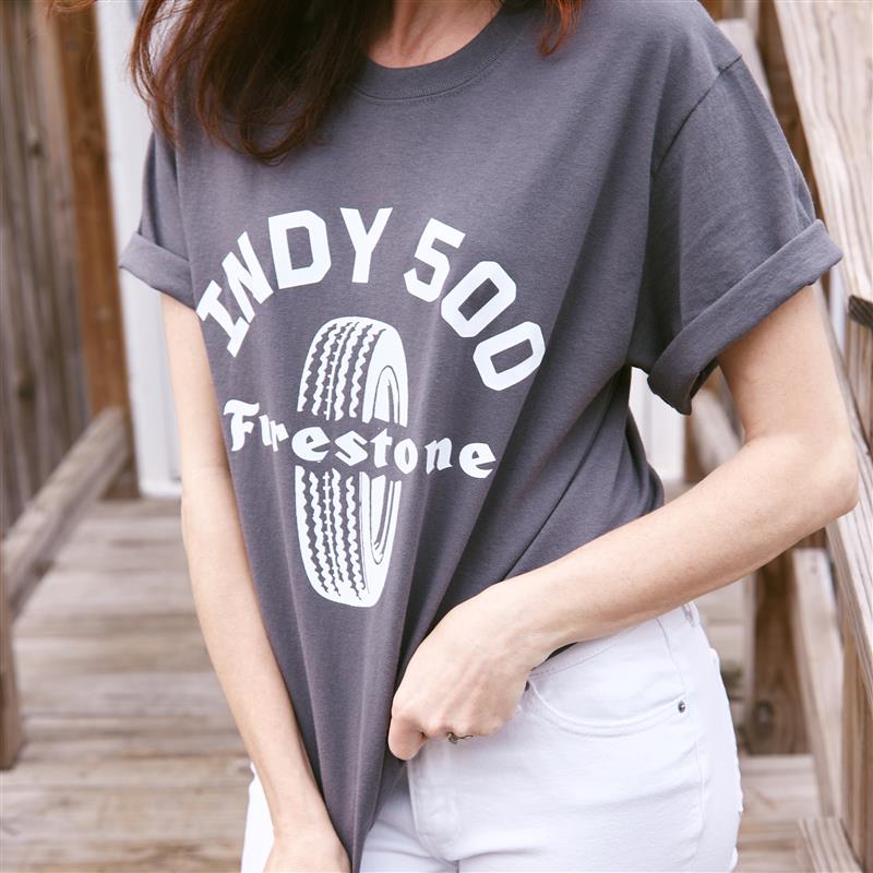 Classic Indy Tee in Charcoal