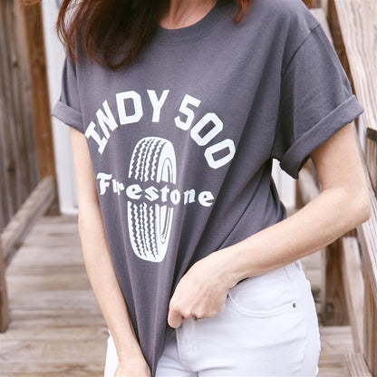 Classic Indy Tee in Charcoal